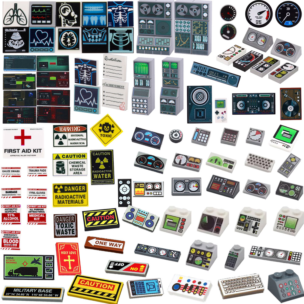 Gaming Console Lego - City Printed Accessories Building Blocks Audio