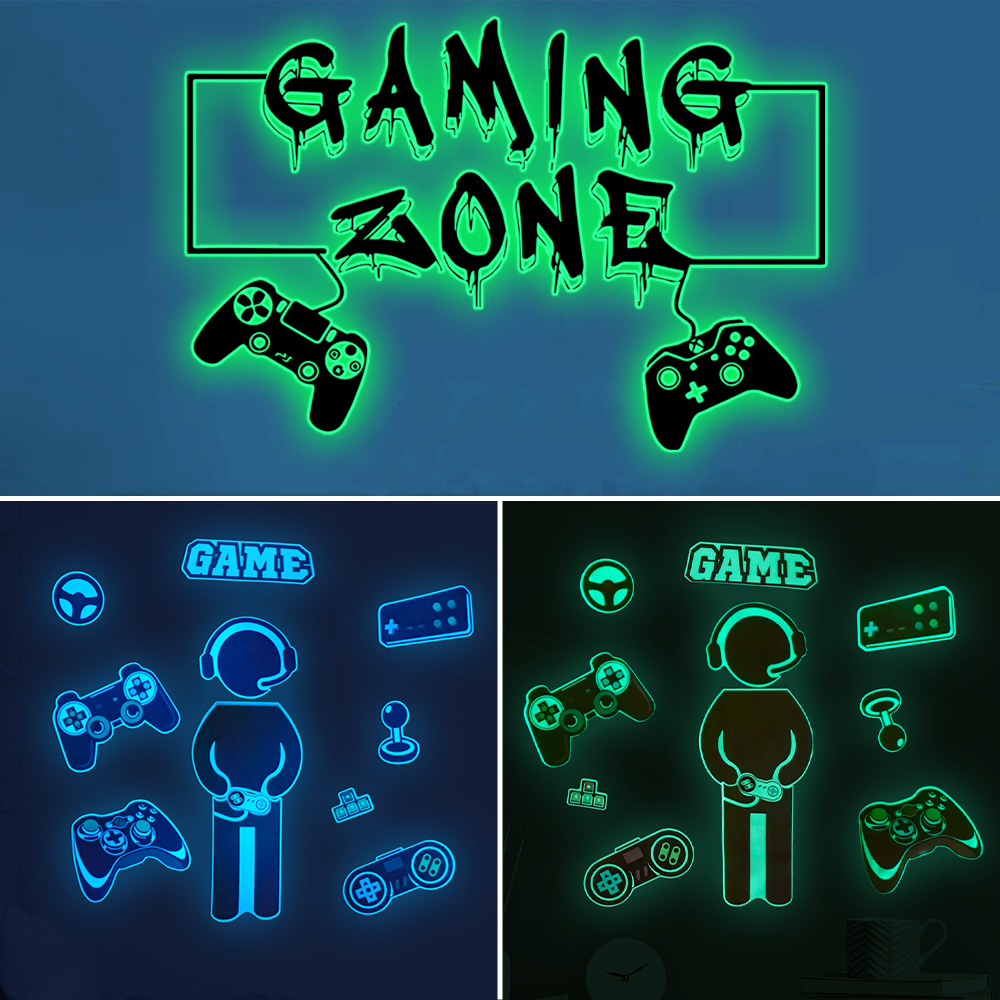 Gaming Console Wallpaper - Game Handle Gaming Zone Luminous Wall