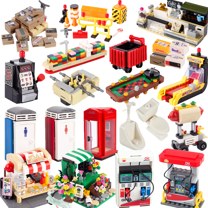 Gaming Console Lego - MOC City Street Scene Building Blocks