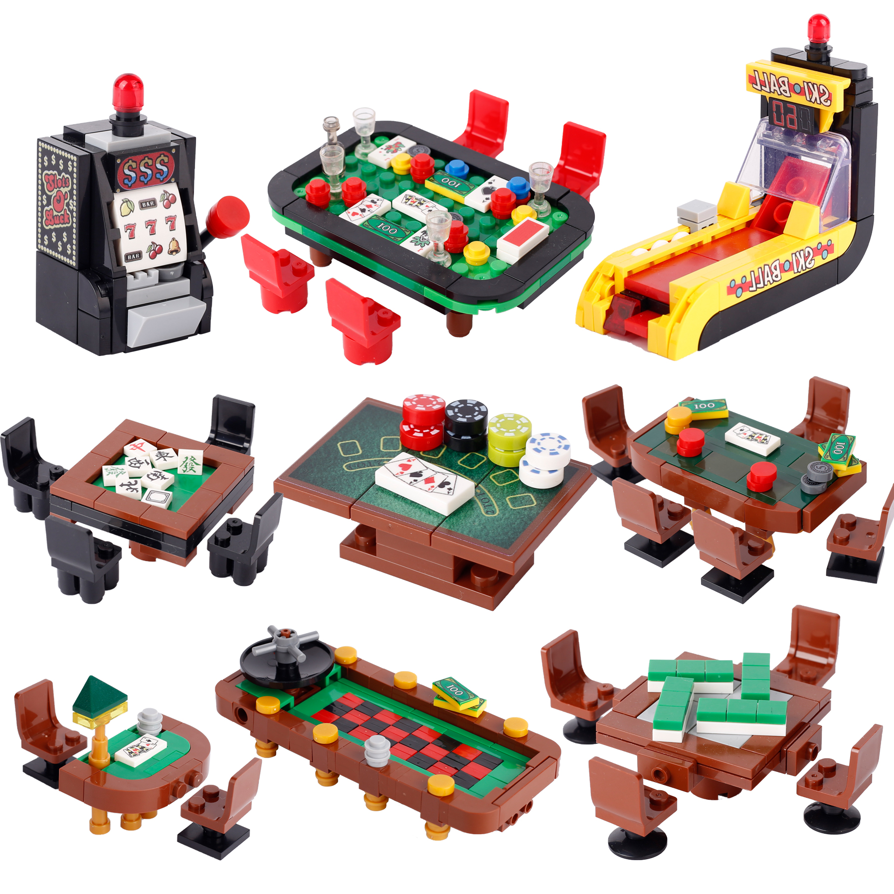 Gaming Console Lego - MOC City Poker Table Building Blocks