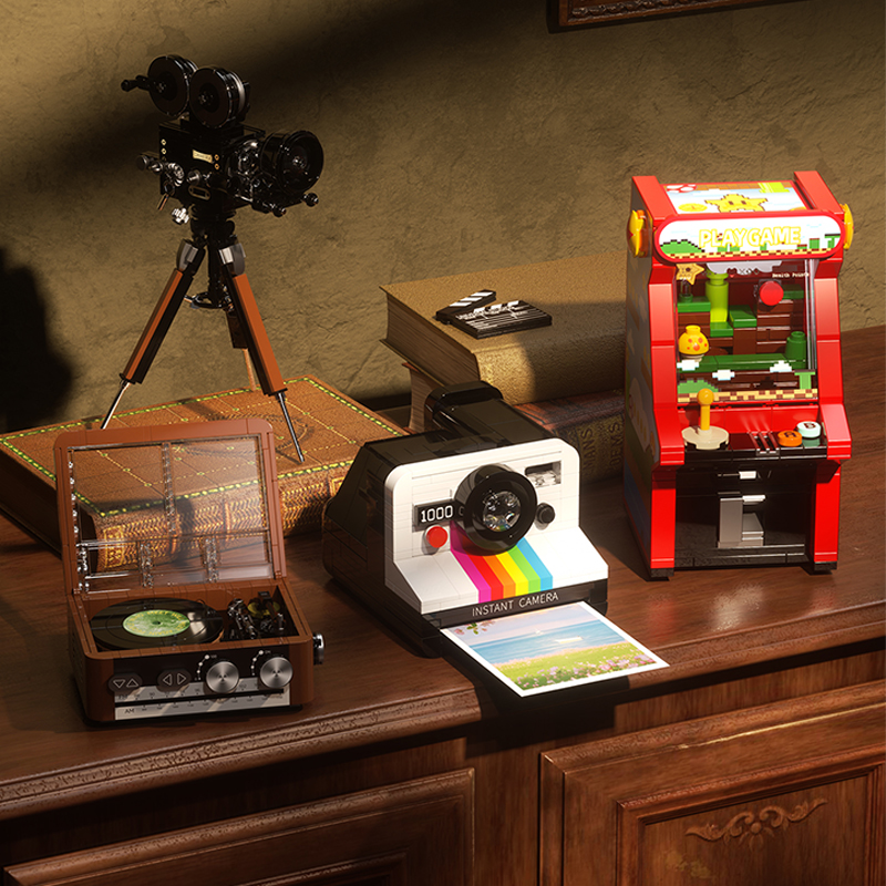 Gaming Console Lego - Retro Ornament Vintage Camera Building Toys