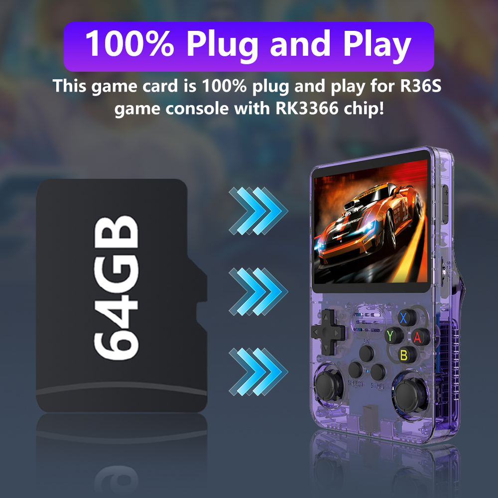 64GB Game Card for R36S Retro  - Gaming Console Emulator recension och pris