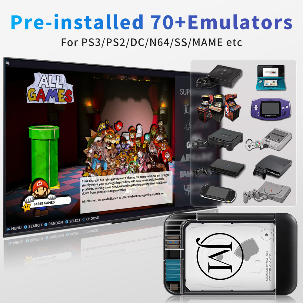 RETROBAT Portable 500G Gaming  - Gaming Console Emulator recension och pris