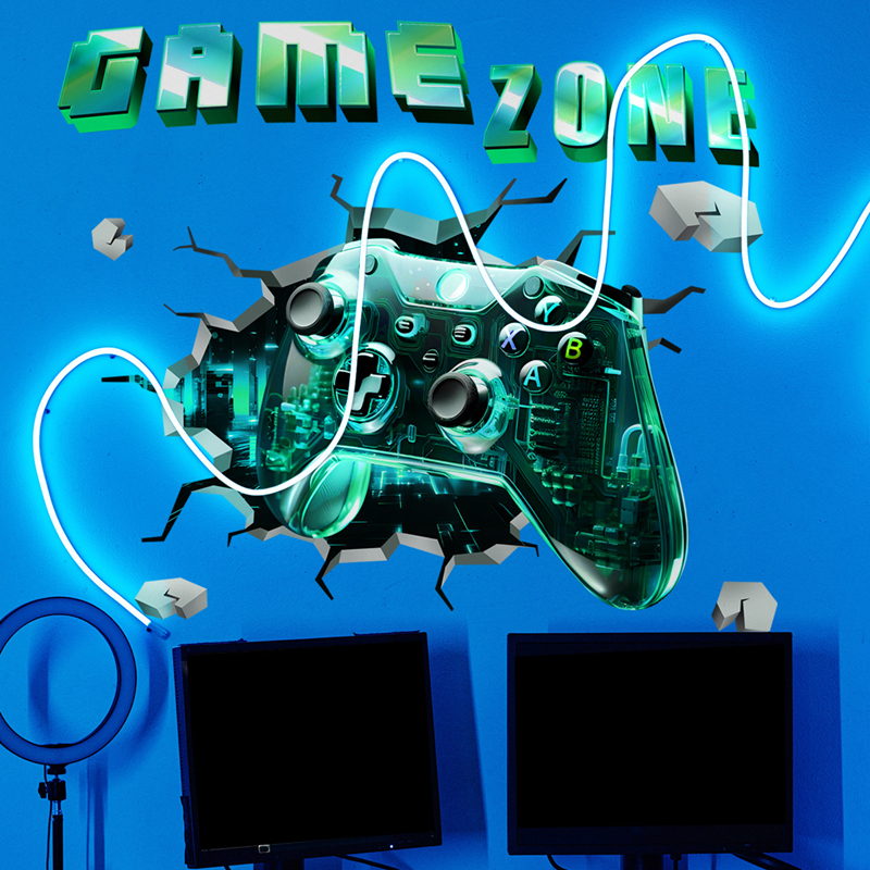 Game Zone Gaming Mural Broken  - Gaming Console Wallpaper recension och pris