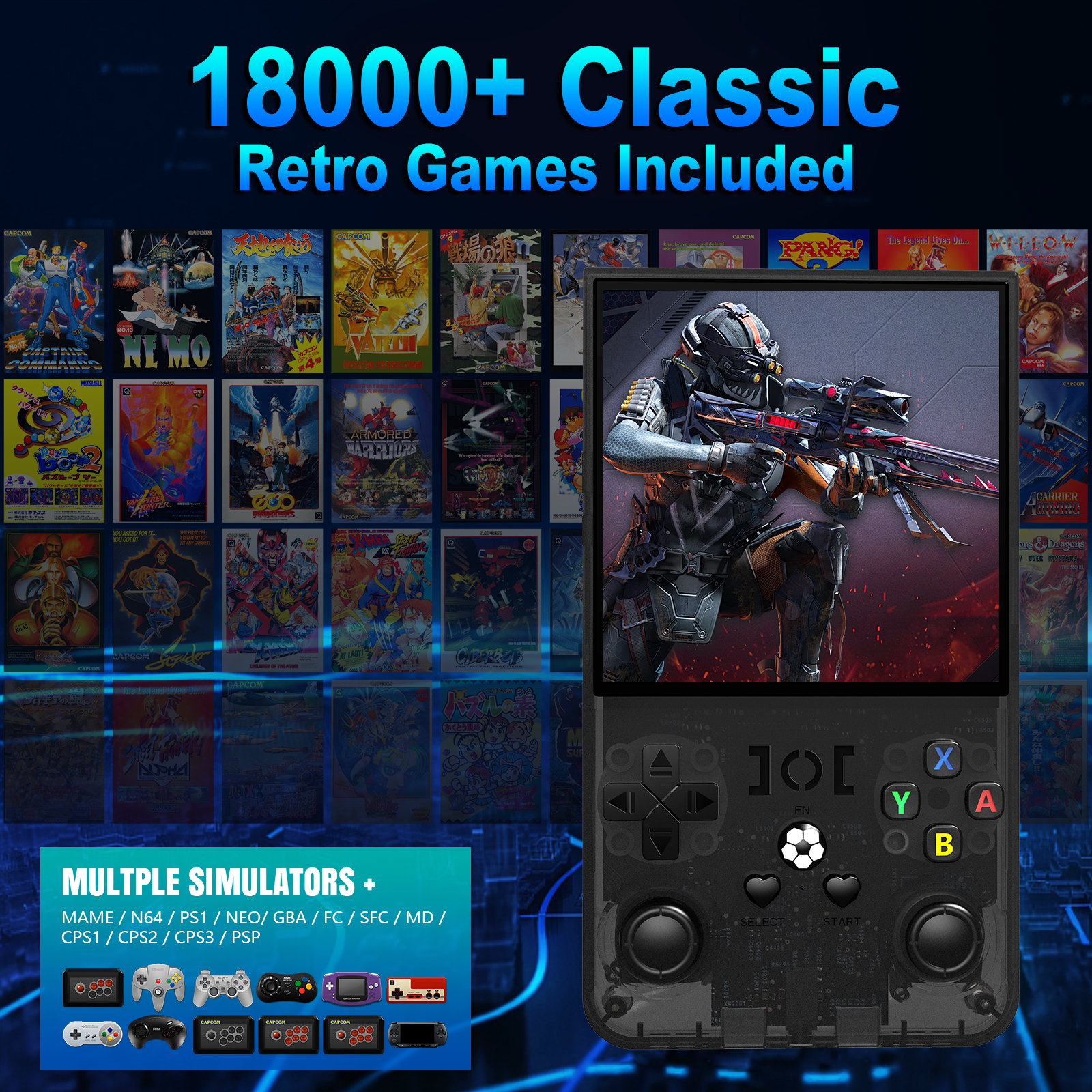 Open Source R36MAX Portable Vi - Gaming Console Emulator recension och pris