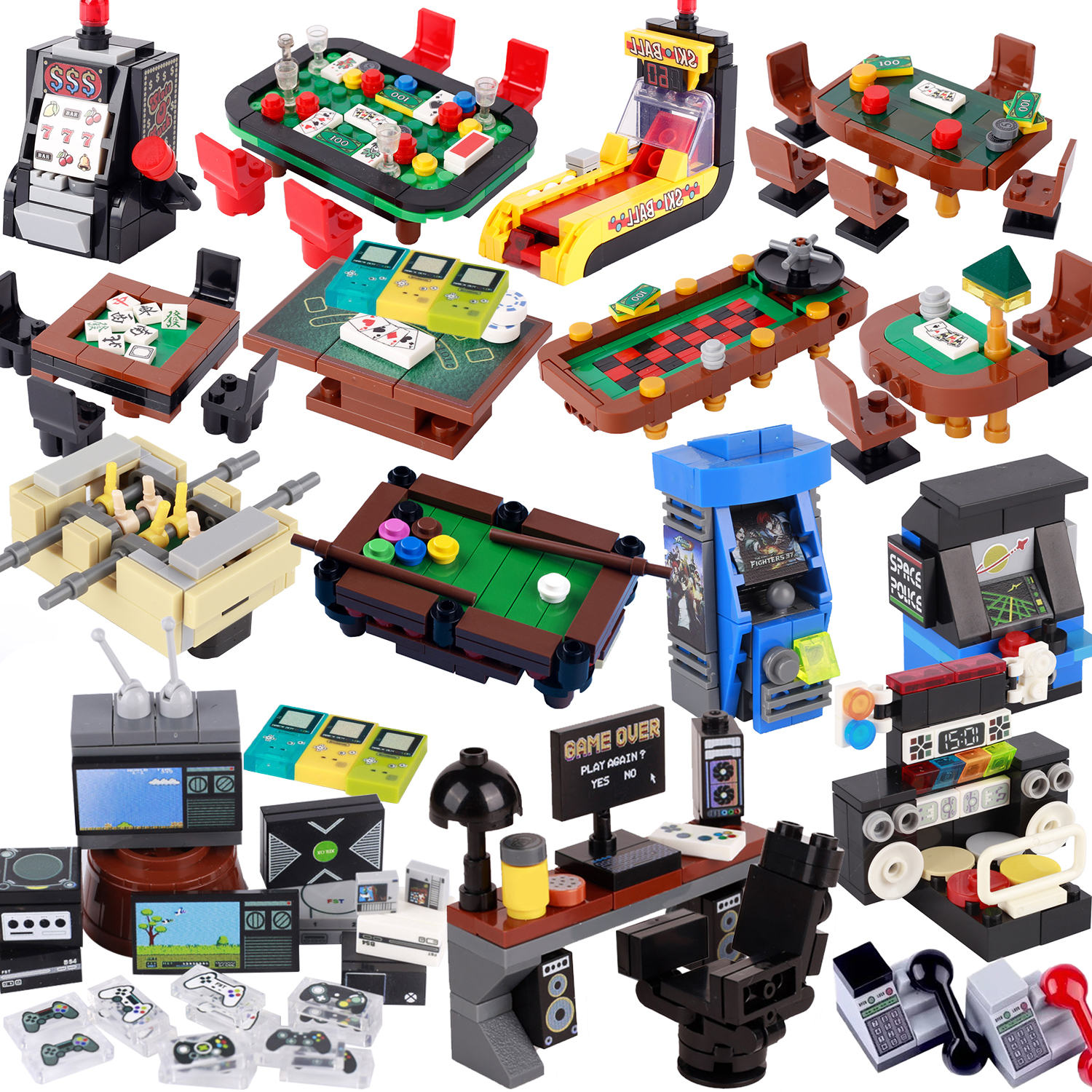 MOC City Poker Table Slots Ski - Gaming Console Lego recension och pris