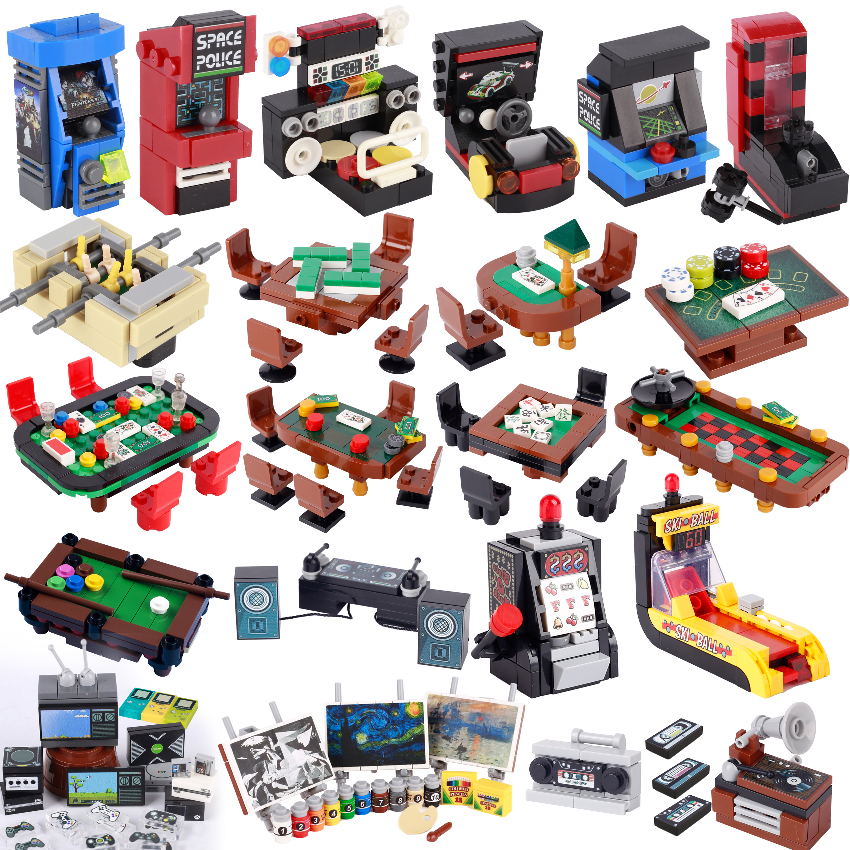 MOC City Poker Table Building  - Gaming Console Lego recension och pris