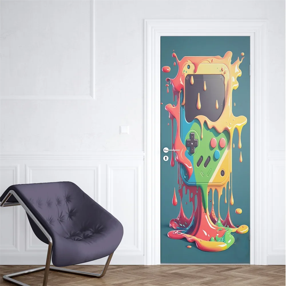 Neon Punk Game Door Sticker Sp - Gaming Console Wallpaper recension och pris